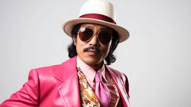 1970s fashionable man portrait