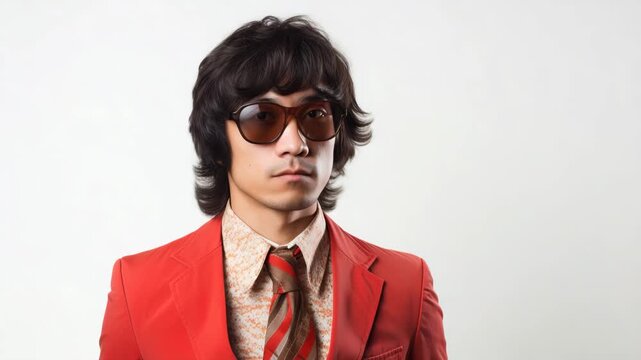 1970s fashionable man portrait