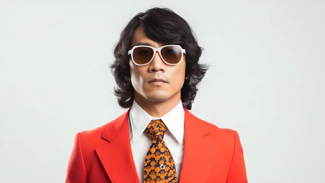1970s fashionable man portrait