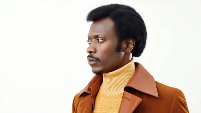 1970s fashionable man portrait
