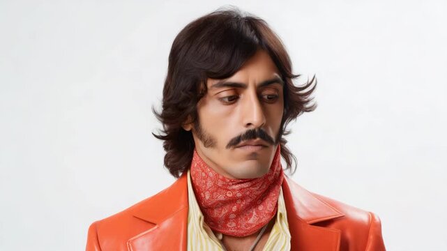 1970s fashionable man portrait
