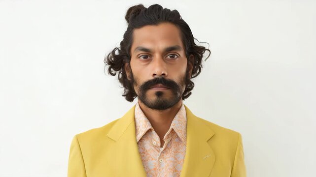 1970s fashionable man portrait