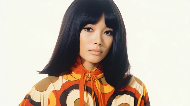 1970s fashionable woman portrait