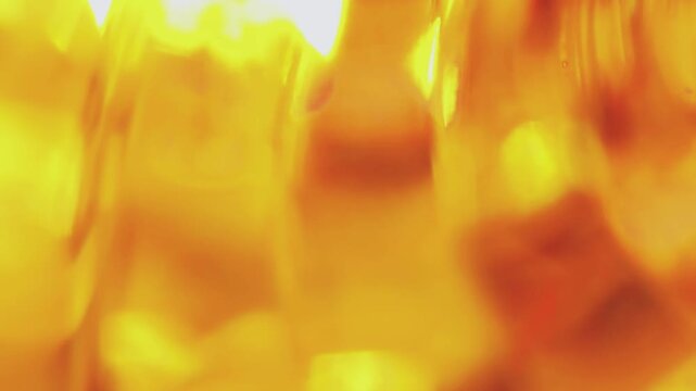 Abstract Golden Bokeh Light Background With Warm Glow