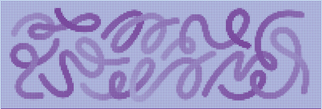 Stitched cross pattern textile design element with handmade