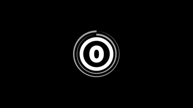 3 seconds countdown timer animation on black background, 3 to 0 timer animation, time limit, deadline.