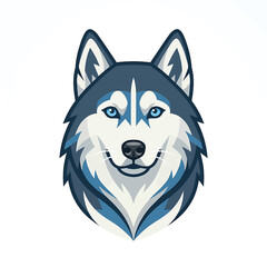 Illustration of a smiling husky dog. © upin