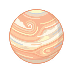 Jupiter Planet Illustration in Space. © upin