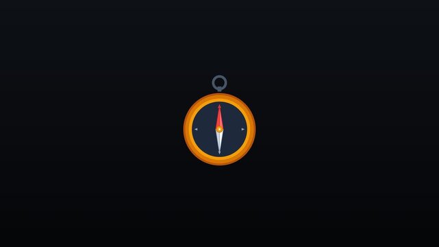 A sleek, premium 2D digital compass icon offering precise navigational guidance and exploration for modern digital interfaces and application stores