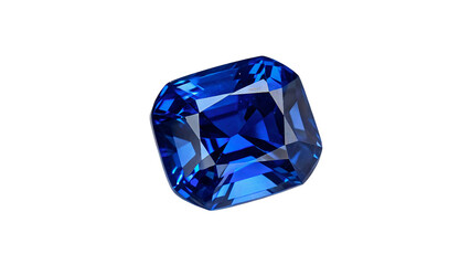 Fototapeta premium Beautiful bright blue sapphire diamond gemstone crystal mineral isolated on a transparent background