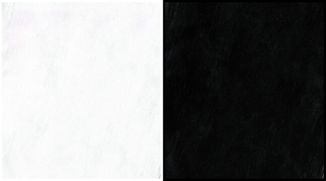 Minimalist split screen background with black and white textures, dual tone contrast surface, abstract monochromatic paper texture for graphic design