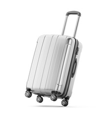 Metal Suitcase for Travel isolated on white. Travel concept - suitcase 3d icon. 3d rendering © Sashkin