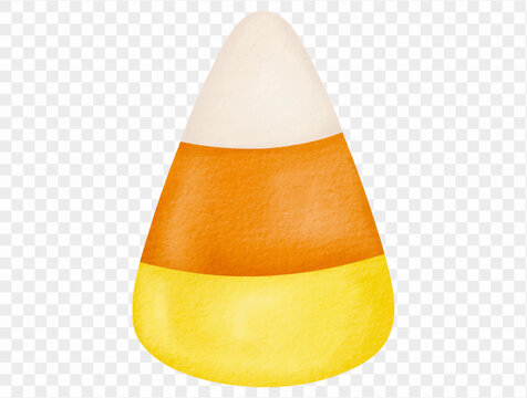 Watercolor candy corn sweet Halloween illustration Vector.