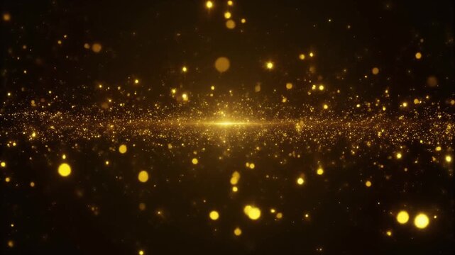 Festive Christmas Night Sky with Colorful Fireworks, Glowing Stars and Golden Lights Over Snowy Winter Background, Sparkling Particles and Holiday Vector Illustration Design