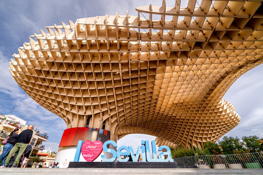 Setas de Sevilla building at Plaza de la Encarnaci&oacute;n, Seville, Spain.