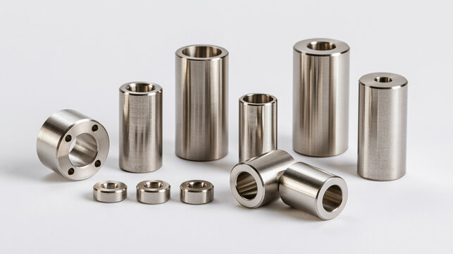 Assortment of precision machined metal sleeves and spacers