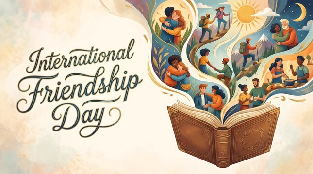 International Friendship Day Celebration Concept.
