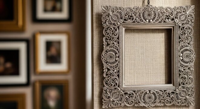Ornate Silver Filigree Photo Frame with Intricate Detailing