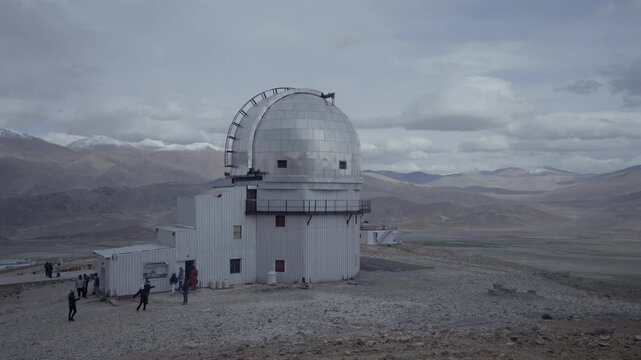 Aerial View of Hanle Observatory in Ladakh India