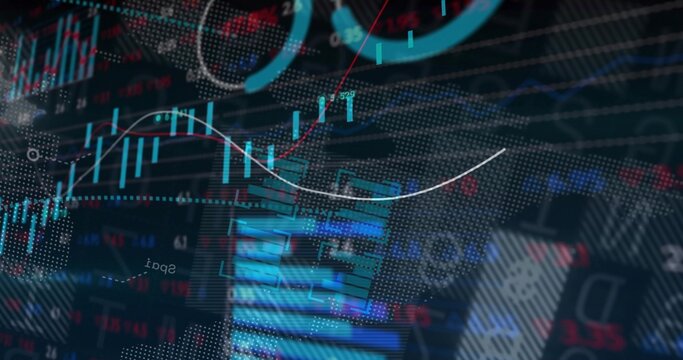 Financial chart image on live feed, cyan candlesticks climbing then retracing to show trend