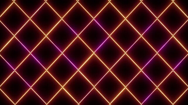 Orange and purple neon grid