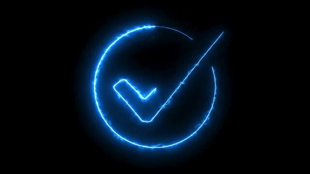 Minimal Neon Success Check Animation