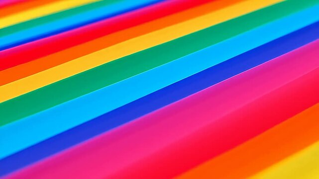 Colorful parallel stripes on plain background