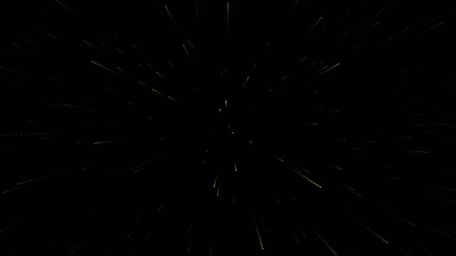 Warp speed effect animation with transparent background, Accelerated flight through stars, Hyperspace Jump, Flying Through the Universe Light speed Tunnel in 4k.