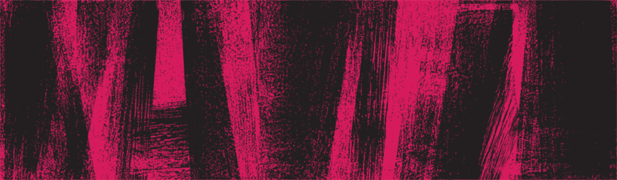 Pink ink roller texture background. Distressed grunge print pattern with vertical abstract brush strokes.