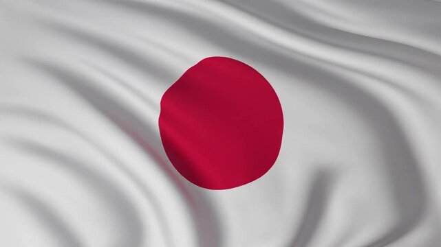 Minimalist Japanese flag with red sun circle, symbolizing purity, honesty, and rising national identity.