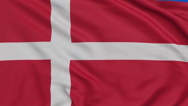 Bold red Danish flag with white cross, symbolizing heritage, unity, and timeless national pride.