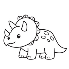 Triceratops Coloring Page © Putra