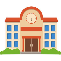 Obraz premium School Building Illustration