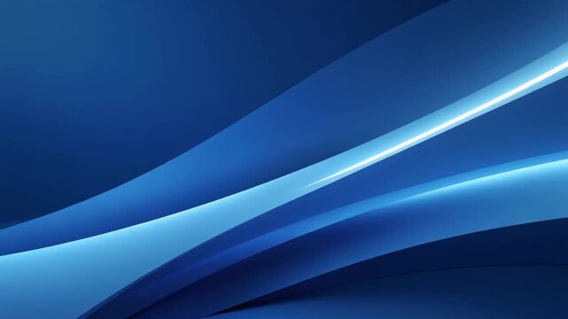 Abstract Blue Wave Background with Flowing Curves, Futuristic Light Lines and Smooth Vector Texture Design for Modern Wallpaper Illustration and Creative Digital Backdrop