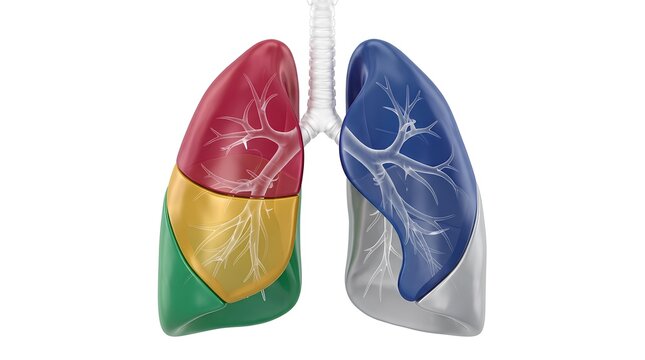 Human Lungs and Bronchial Tree Anatomy for Medical Education and Healthcare