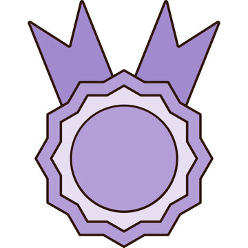 Ribbon Award Badge Illustration
