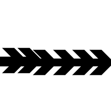 black and white road sign