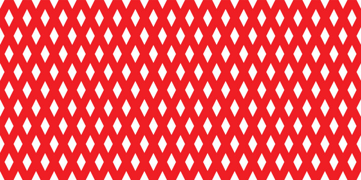 Abstract geometric pattern with silver diamonds on red background, seamless vector illustration.