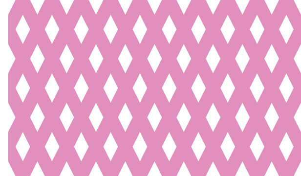 Pink diamond pattern with transparent background in digital design and decorative art.