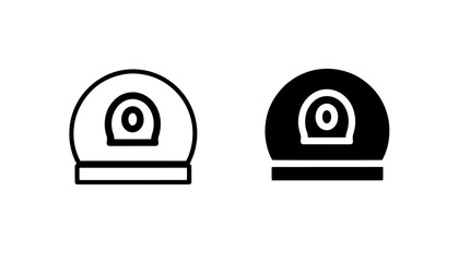 Dome security camera icon set in outline and solid styles © Al Rafi