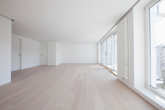 Empty living room in modern apartment