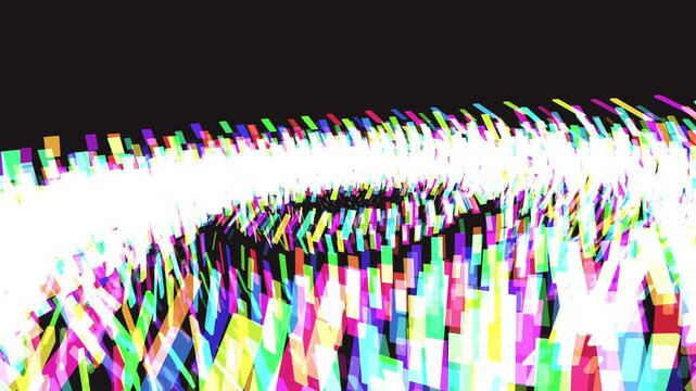 seamless loop of a golden ratio spiral formed by glowing geometric structures slowly rotating in a calm, ambient digital space.