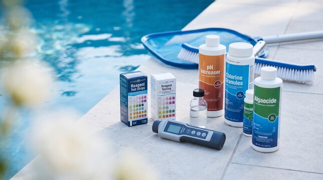 Essential tools for maintaining pristine swimming pool water quality with accurate chemical testing kits
