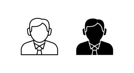 Fototapeta premium Businessman professional avatar user profile icon set