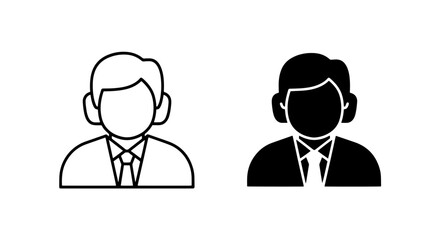 Fototapeta premium Businesswoman professional avatar user profile icon set