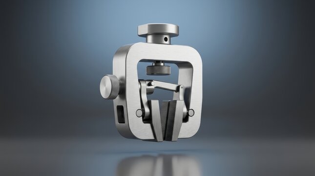 Tensile testing grip 3D render specimen holding accessory engineered for secure material testing and force analysis