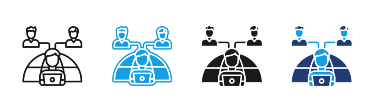 Outsource icon multiple style collection