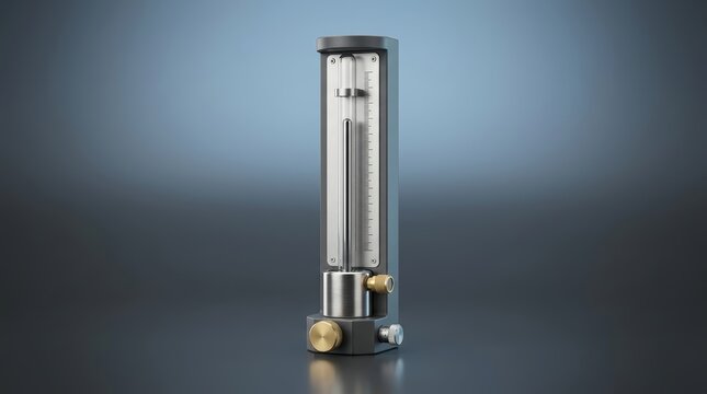 Barometer 3D render, atmospheric pressure meter, weather monitoring instrument, environmental pressure gauge, scientific measurement device, meteorological equipment