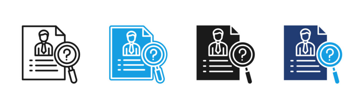 Background Check icon multiple style collection
