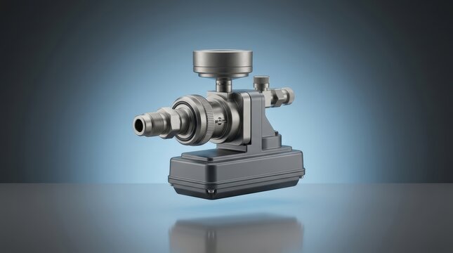 Vacuum tester 3D render, vacuum measurement instrument, pressure testing device, industrial vacuum gauge, system diagnostic equipment, calibration tool